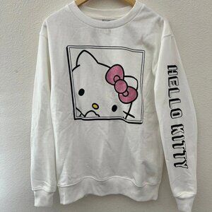 Sanrio Hello Kitty Women's Crewneck Sweater White Size S